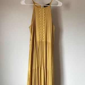 Lulus mustard maxi dress